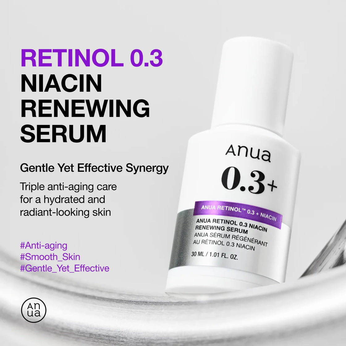 ANUA nano retinol 0.3% + niacin renewing serum 30ml