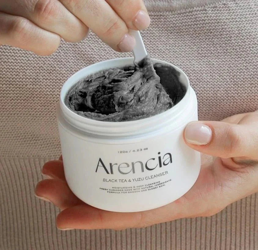 Arencia Black Tea and Yuzu Rice mochi cleanser 120g