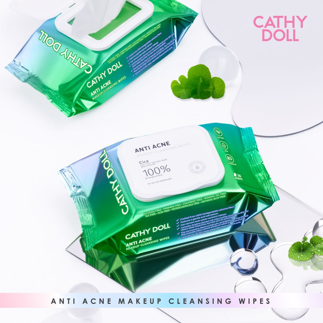 Cathy Doll Anti Acne Makeup Cleansing Wipes 30 sheets