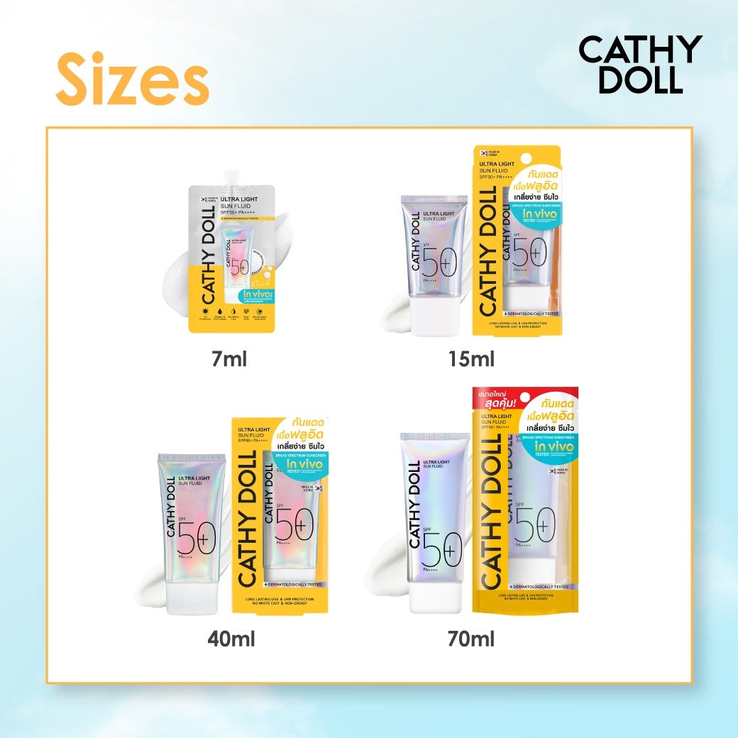 Cathy Doll Ultra Light Sun Fluid SPF50+ PA++++ 7ml