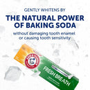 ARM & HAMMER Advanced White Breath Freshening Toothpaste-, One 6oz Tube, Winter Mint- Fluoride Toothpaste