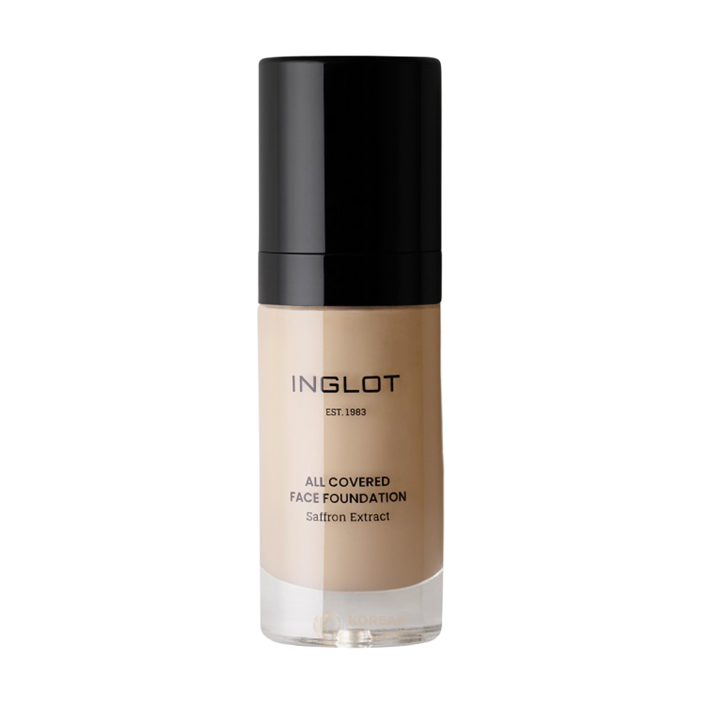 Inglot all covered face foundation saffron extract - 30ml