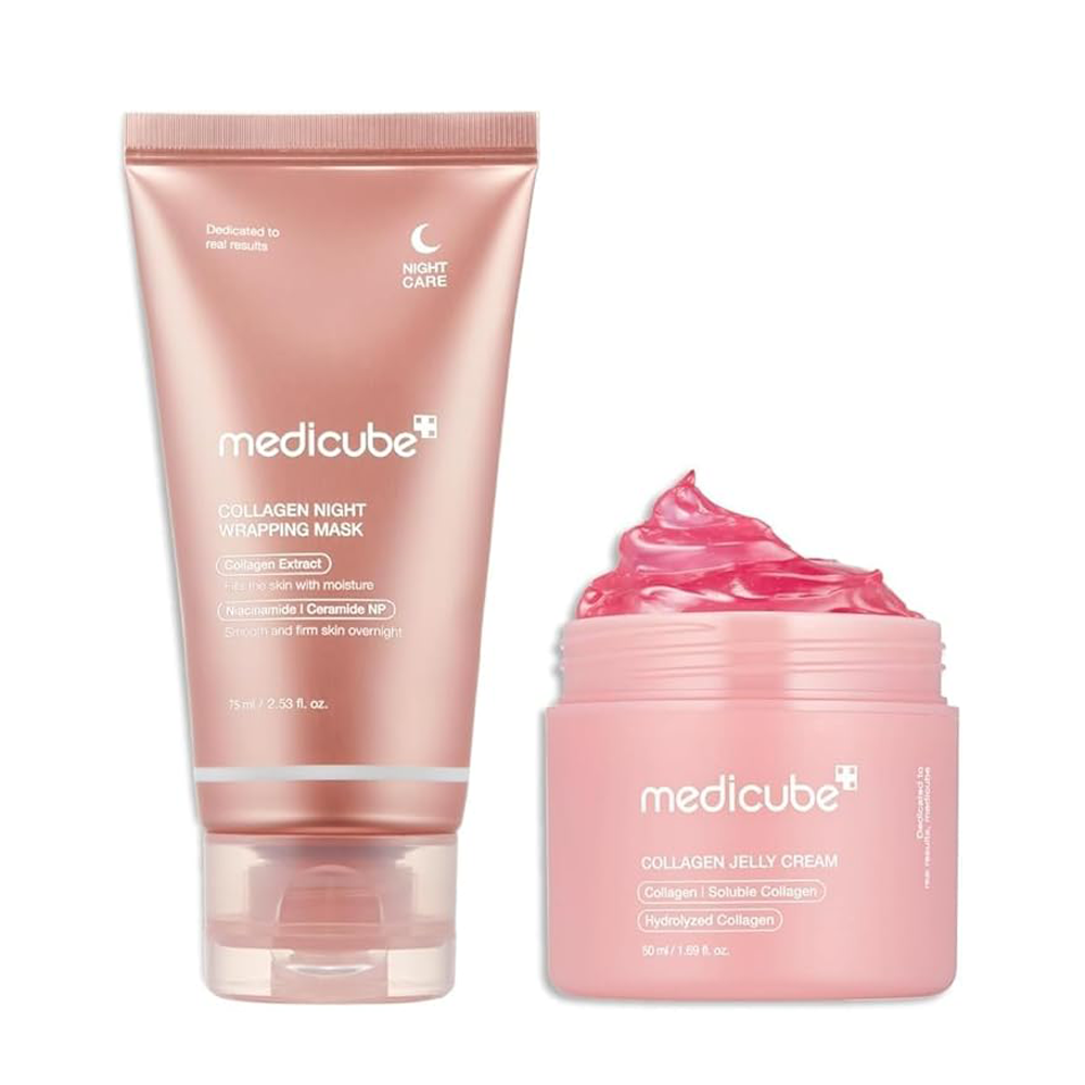 MEDICUBE Collagen Firming Set Night Wrapping Mask & Collagen Jelly Cream