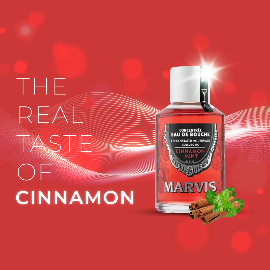 Marvis Cinnamon Mint Concentrated Mouthwash – 120 ml