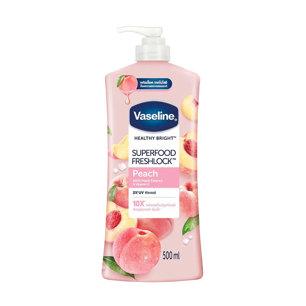 Vaseline Healthy Bright Super Food Freshlock Peach Lotion 500ml