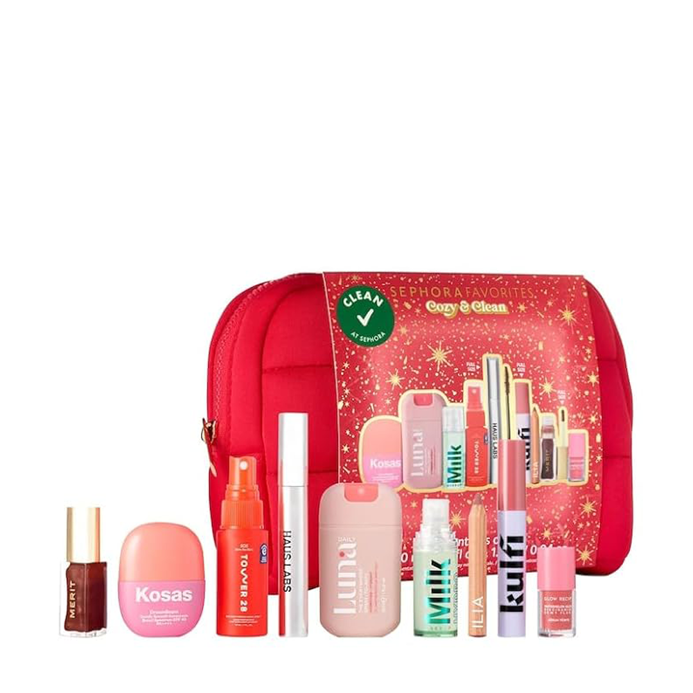 Sephora Cozy and Clean Makeup Holiday Gift Set-9pcs