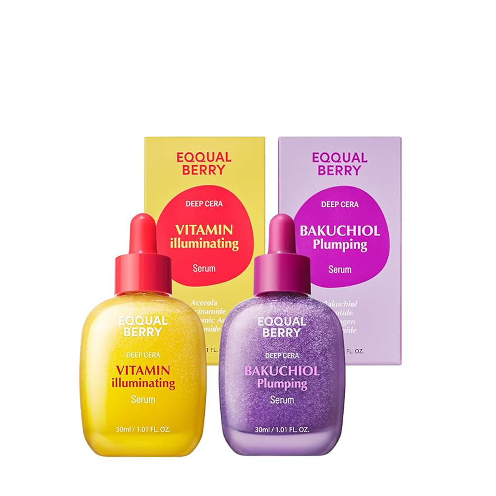 EQQUALBERRY Bakuchiol & Vitamin C Serum Set