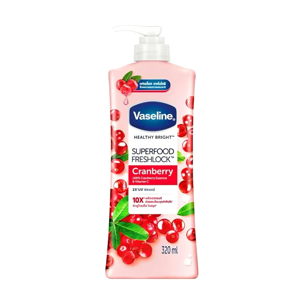 Vaseline Healthy Bright Super Food Freshlock Cranberry Lotion 320ml