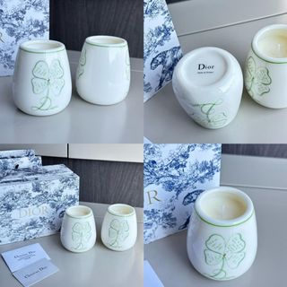 DIOR Lily of the Valley Four-Leaf Clover Jade Ceramic Scented Candle Set