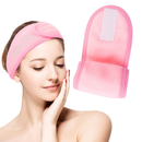 ibeauty light pink adjustable spa makeup headband