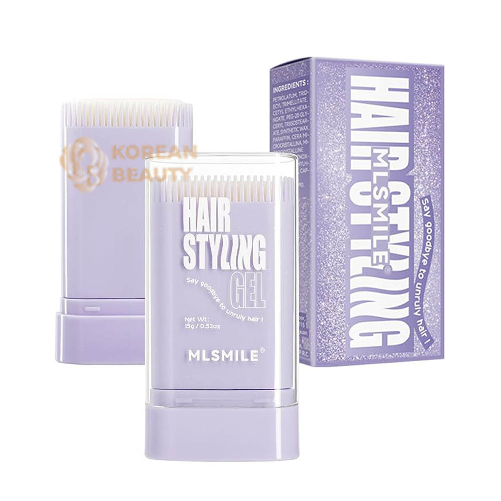 Mlsmile Hair Wax Stick for Women, Hair Styling Stick with Built-in Comb, hair balm stick, Slick Stick Hair Care for Women 14g