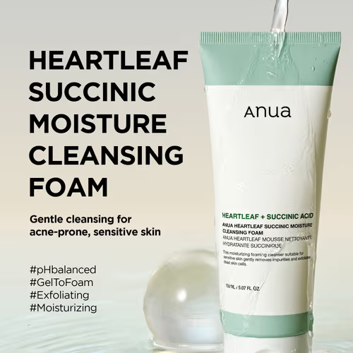 ANUA heartleaf succinic moisture cleansing foam 150ml