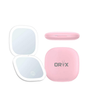 Pocket Mirror With LED Light Pink Color