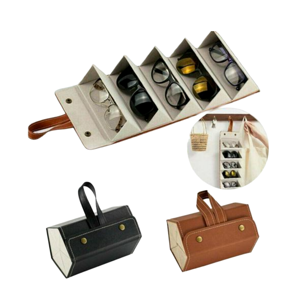Sunglasses Organizer Box 5 Slot Travel
