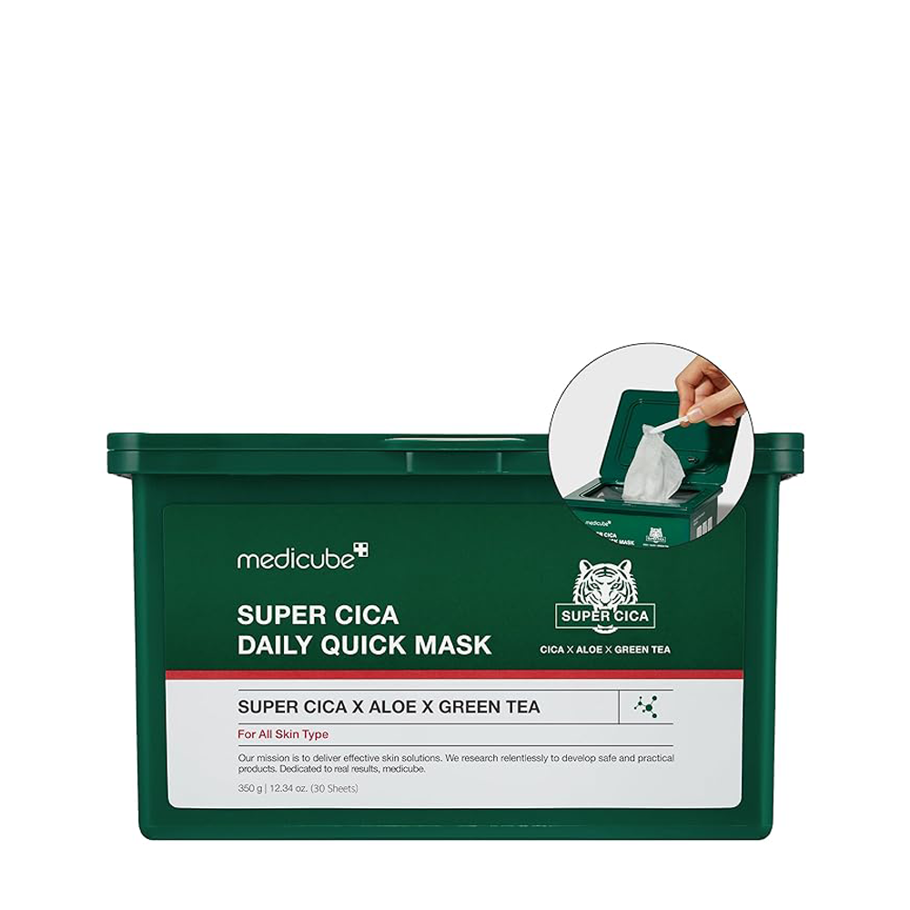 MEDICUBE super cica daily quick mask with super cica, aloe vera and green tea 350g