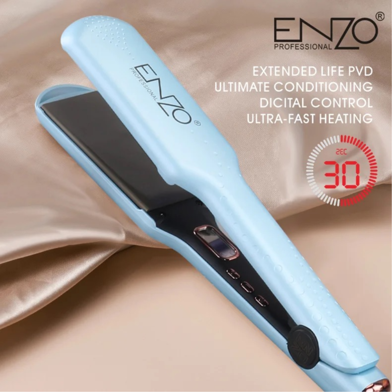 Enzo straightener with hair oil in summer “candy” colors from the Italian ENZO – EN-3126 ( SKY BLUE COLOR )