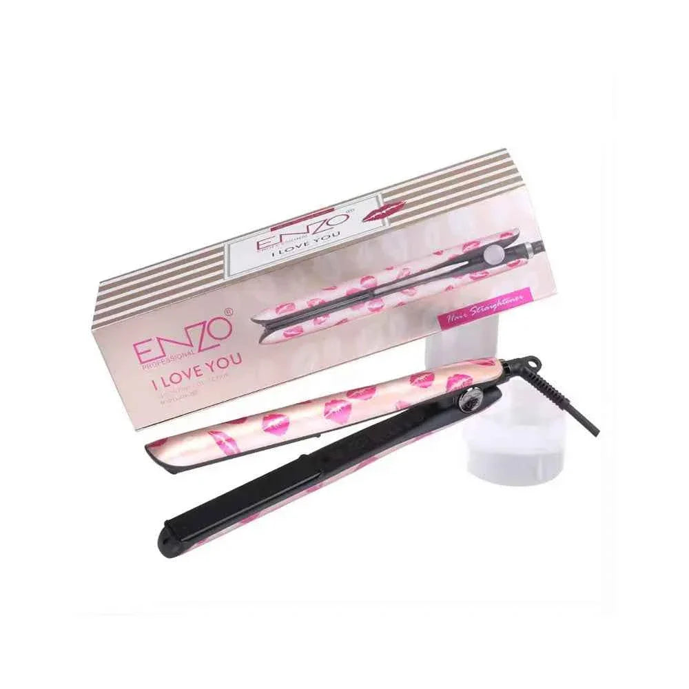 Enzo i love you ink on pink collection hair straightener