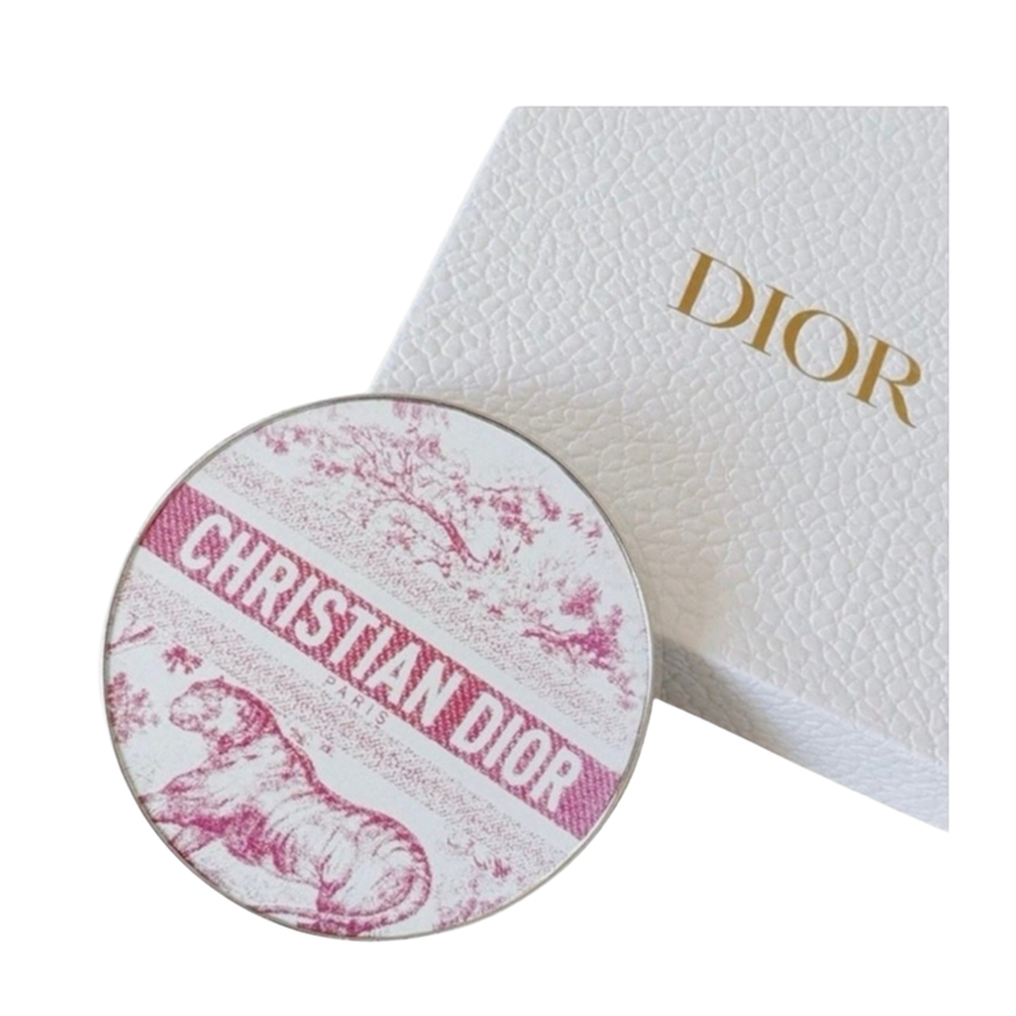 Dior Beauty Pink Tiger Print Vanity Pocket Mirror