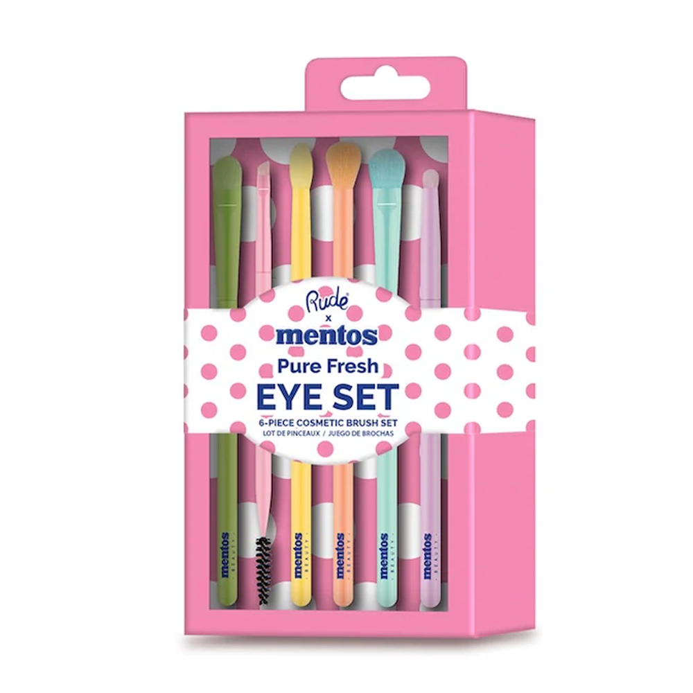 Rude Mentos Pure Fresh Eye Set -6 brushes