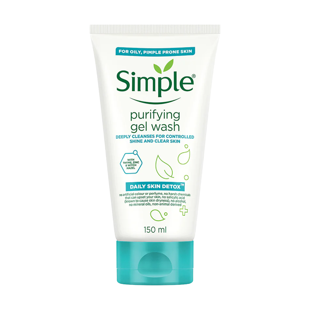 Simple Daily Skin Detox Purifying Facial Wash, 150ML