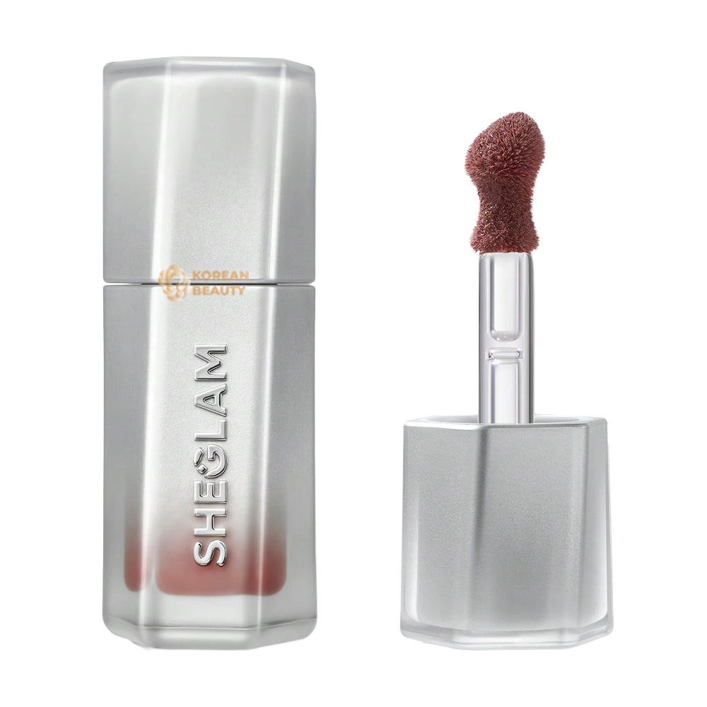 sheglam 12h long wearning glass lock air gloss 555 sepia kiss  3.4ml
