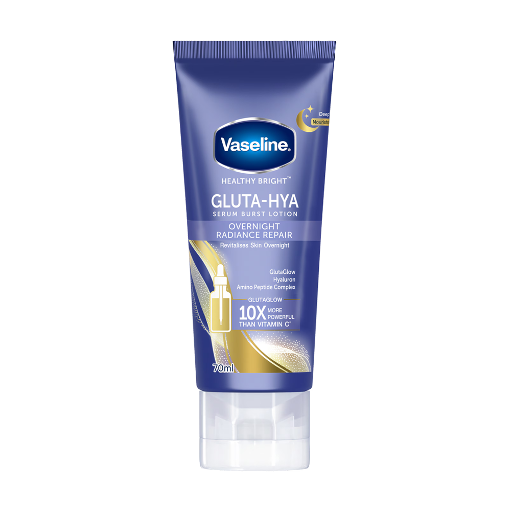 Vaseline Gluta-Hya Serum Burst Lotion Healthy Bright Overnight Radiance Repair 70ml
