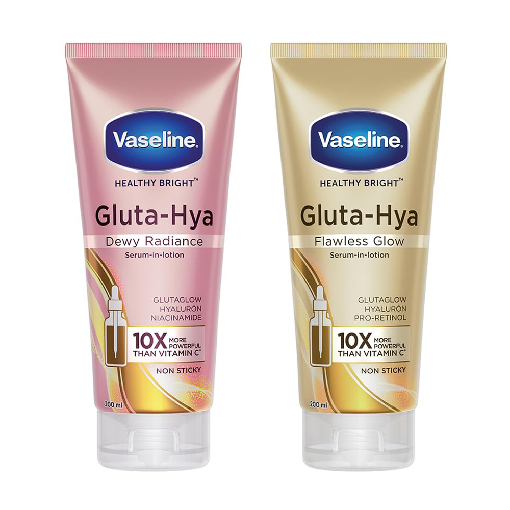 VASELINE Gluta-Hya Dewy Radiance 300ML & Flawless Glow Serum, 300 ML