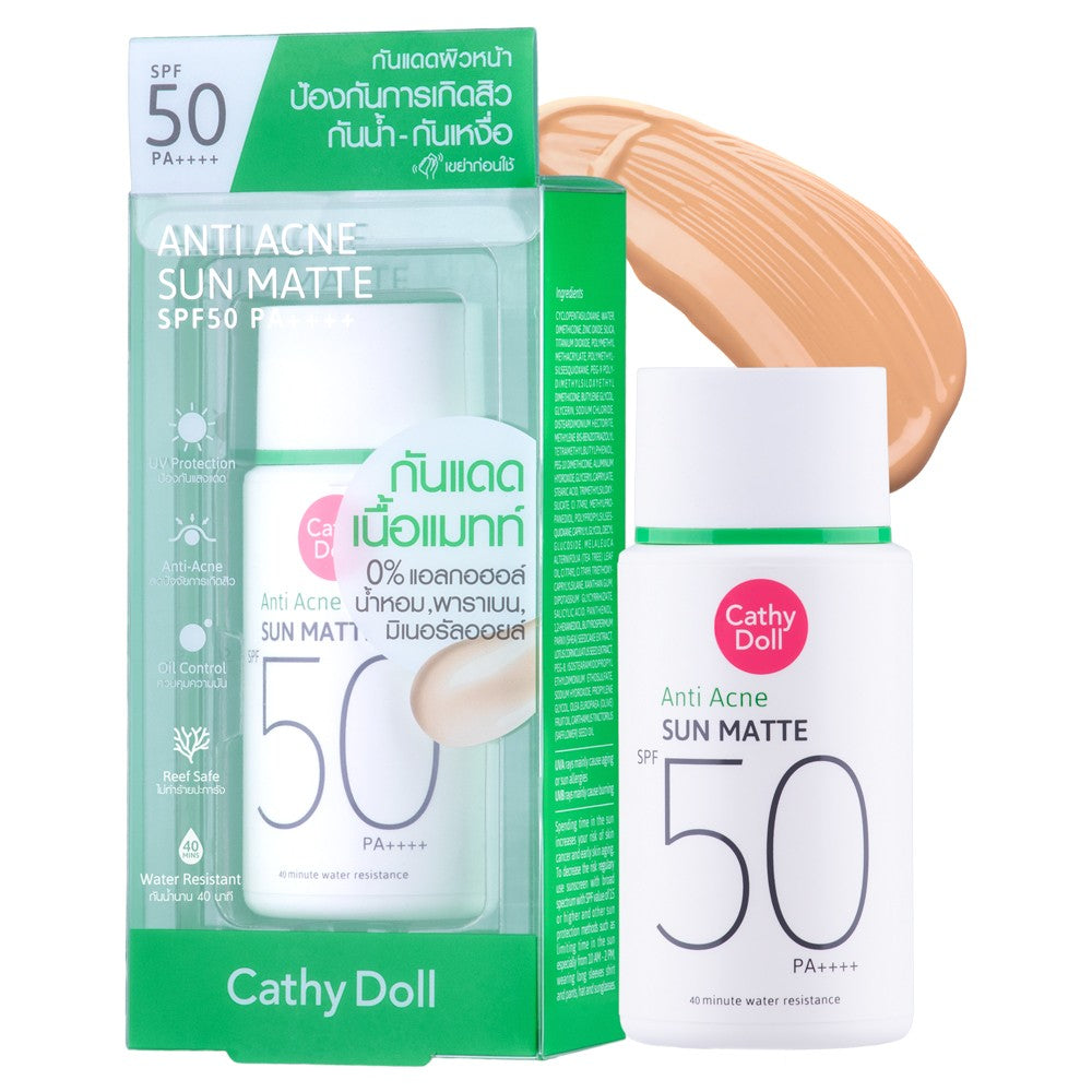 Cathy Doll Anti Acne Sun Matte SPF 50 Lavender- 40 ml