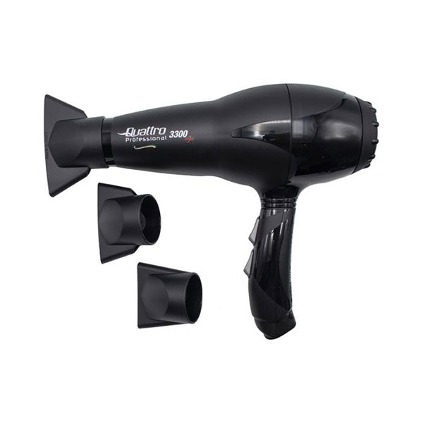 Quattro Professional Quattro Plus 3300 Hair Dryer Black
