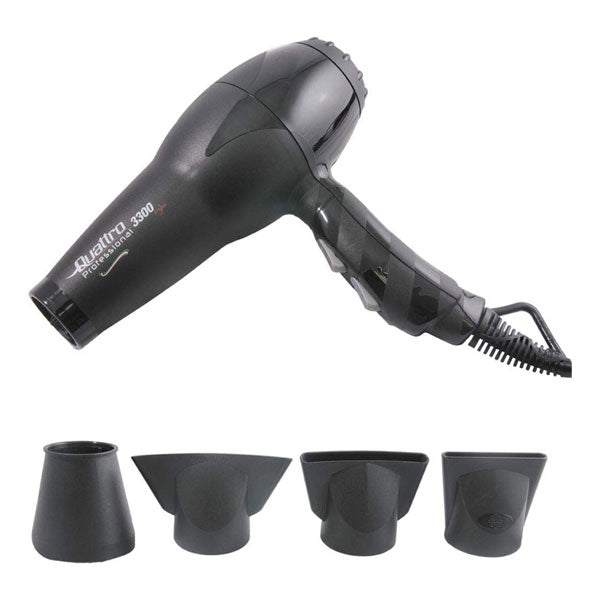 Quattro Professional Quattro Plus 3300 Hair Dryer Black