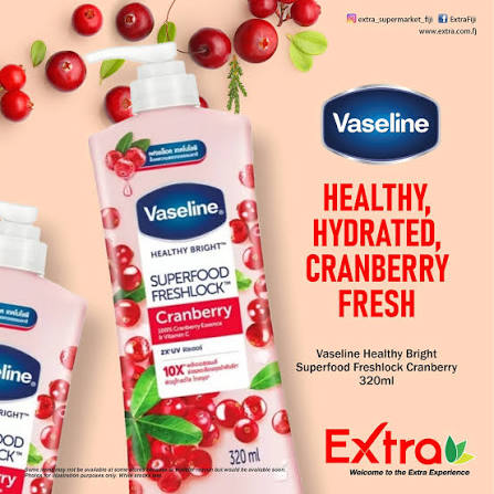 Vaseline Healthy Bright Super Food Freshlock Cranberry Lotion 320ml