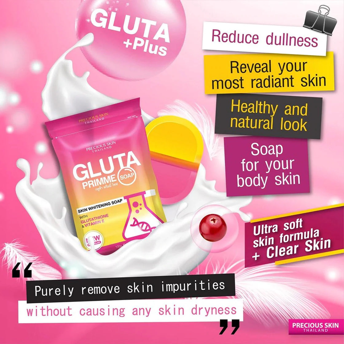 Precious Skin Gluta Primme Whitening Soap (100g)