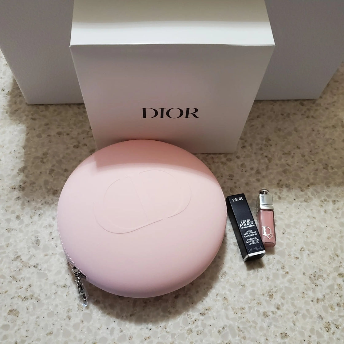 Dior Beauty Round Pink Silicone Pouch