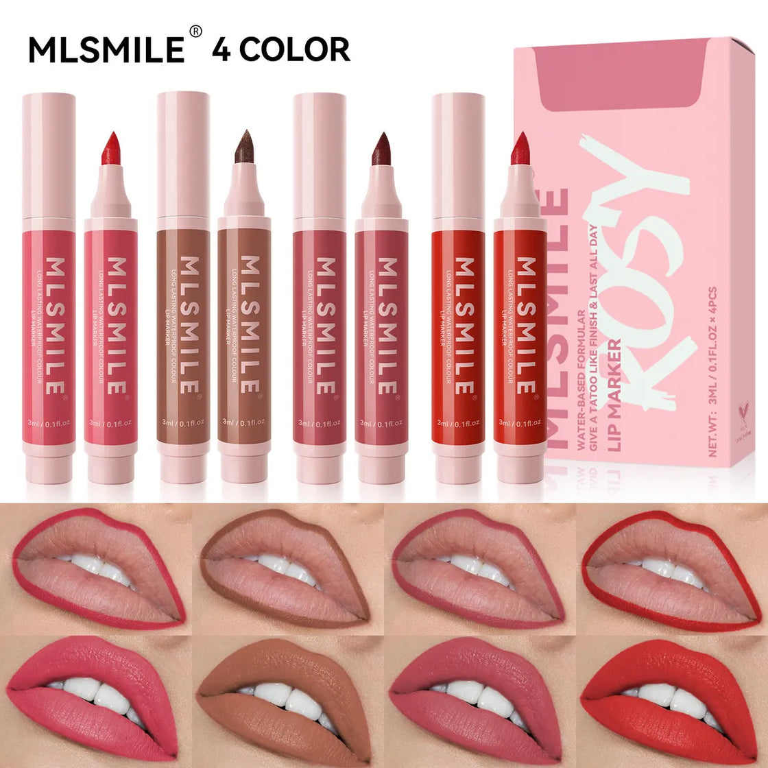 ML Smile Water Based Formular Lip Marker(4pcs)-  3ml