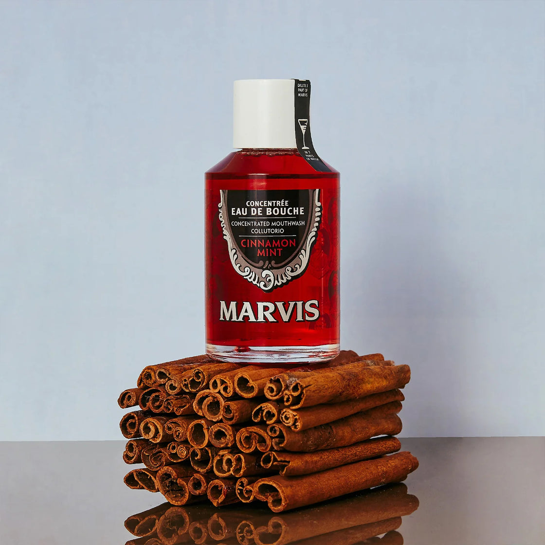 Marvis Cinnamon Mint Concentrated Mouthwash – 120 ml
