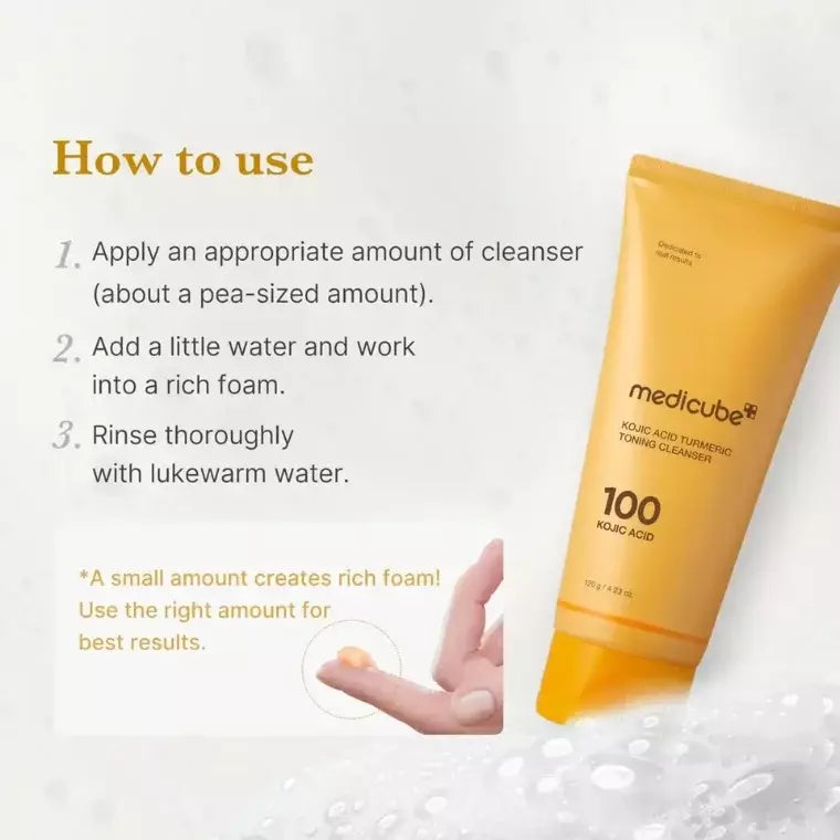 Medicube kojic acid turmeric toning cleanser 120g