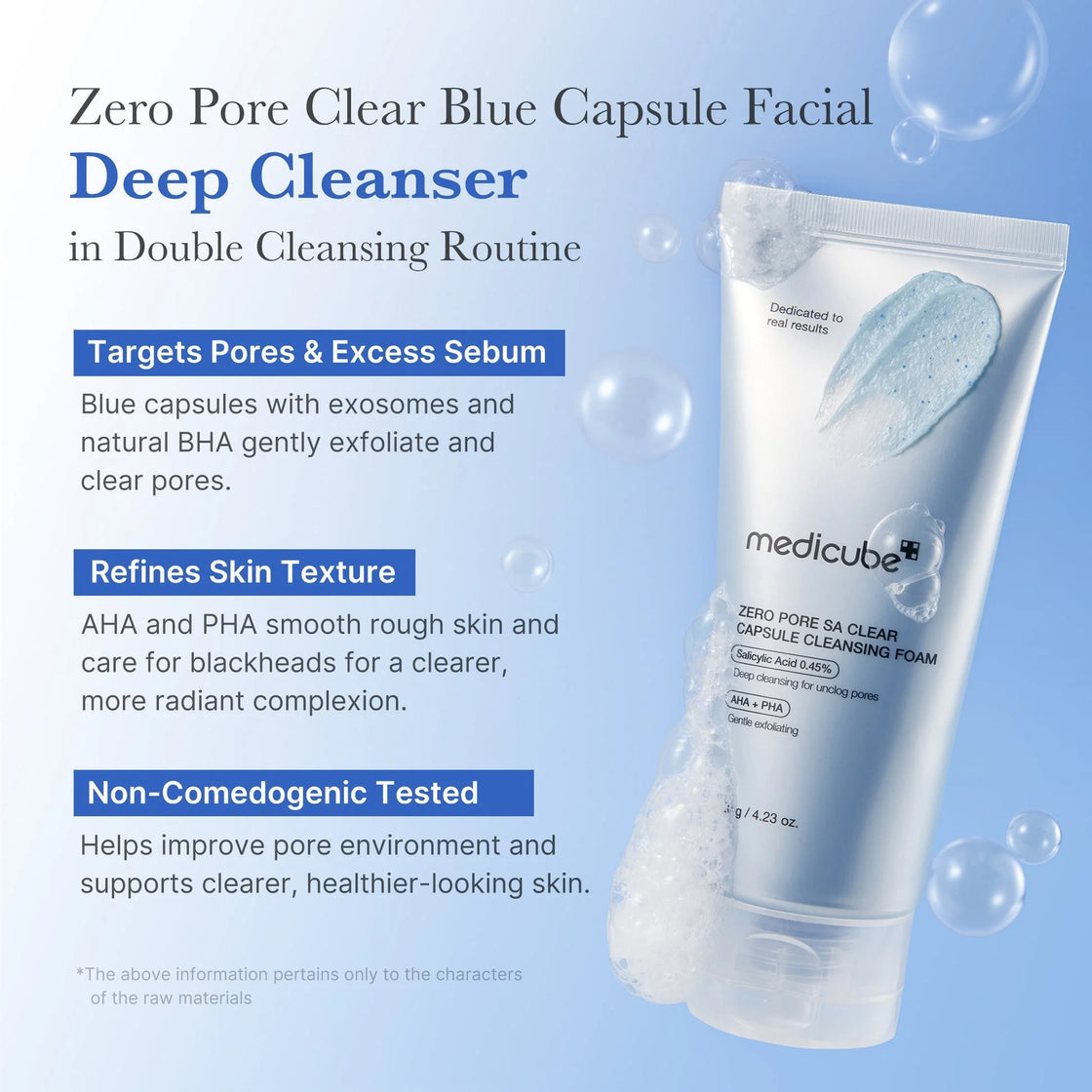 Medicube Zero Pore SA Clear Capsule Cleasing Foam 120g