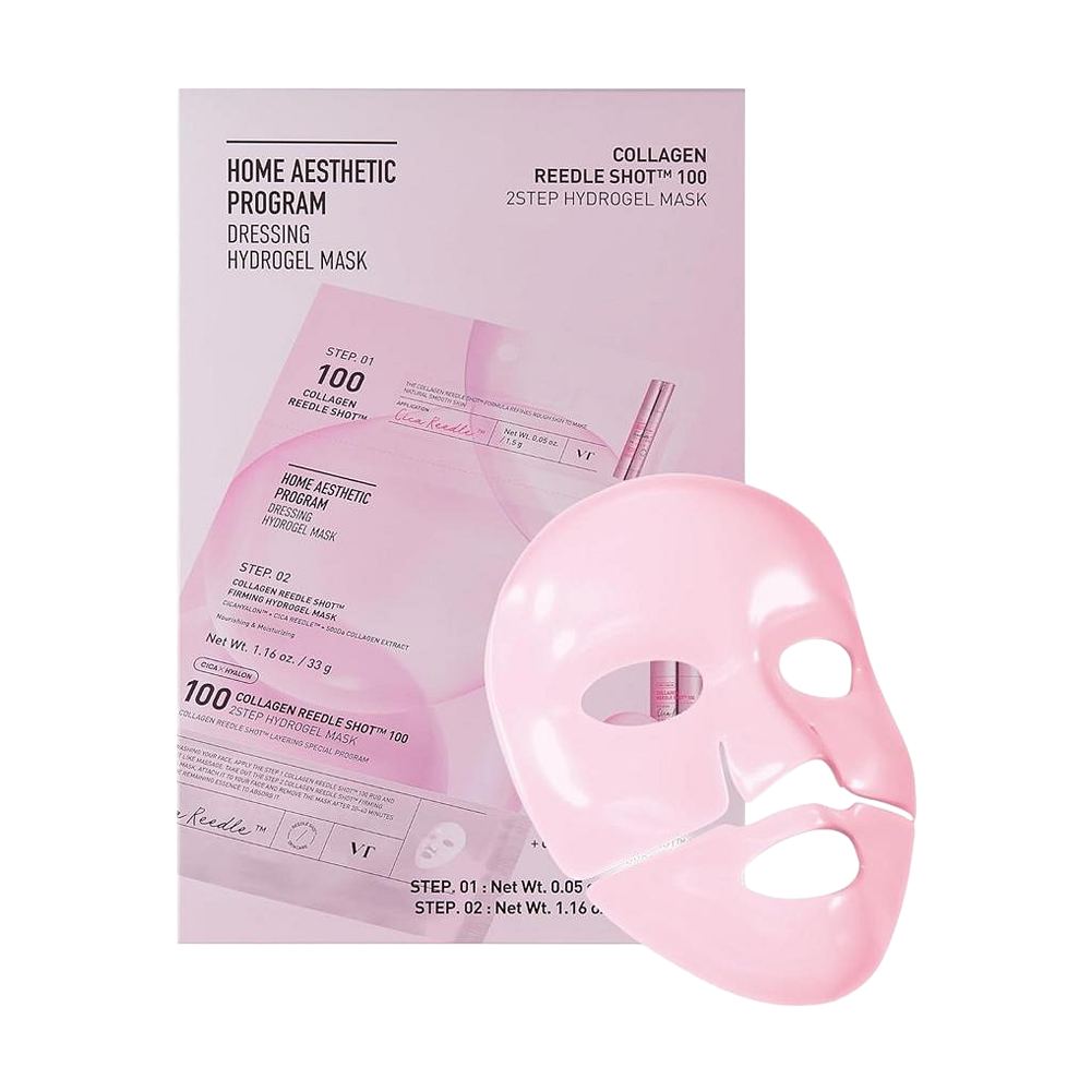 VT COSMETICS Hydrop Reedle Shot 100hl 2-Step Firming  Hydrogel Mask 34.5g
