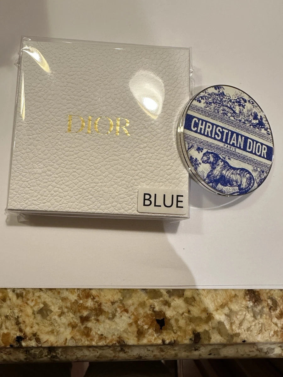 christian dior toile de jouy blue compact pocket mirror