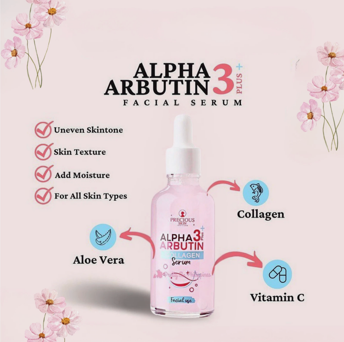 Precious Skin Alpha Arbutin 3plus Collagen Serum 50ml