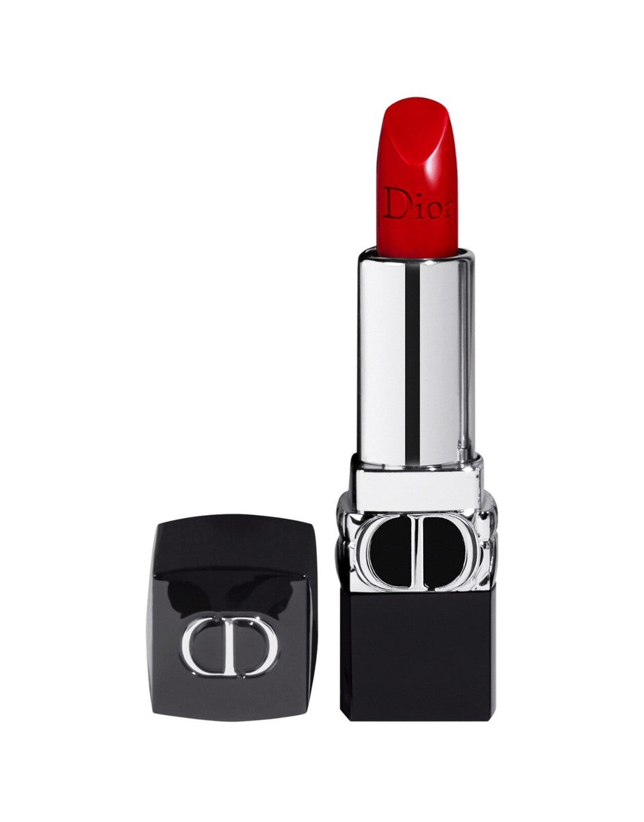 Dior Rouge Floral Lip Care Long Wear Lipstick RED 999 SATIN Size 1.5g Mini
