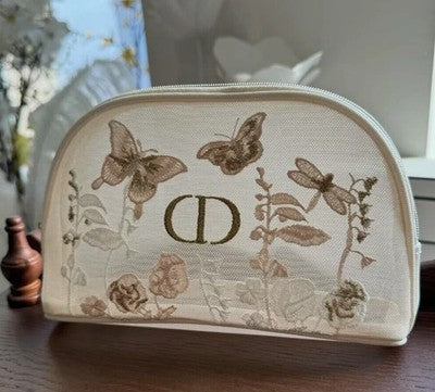 Dior Embroidered Butterflies and Dragonflies Makeup bag