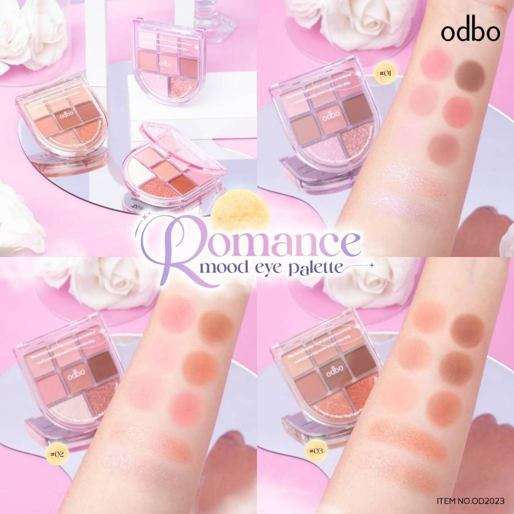 Odbo Romance Mood Eye Palette 6g. 02 Pop Pink