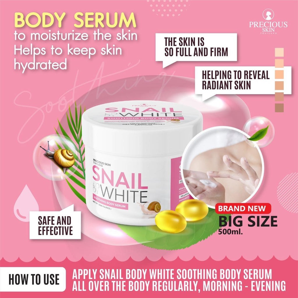 Precious Skin Body Snail White Body Soothing Body Serum 500g