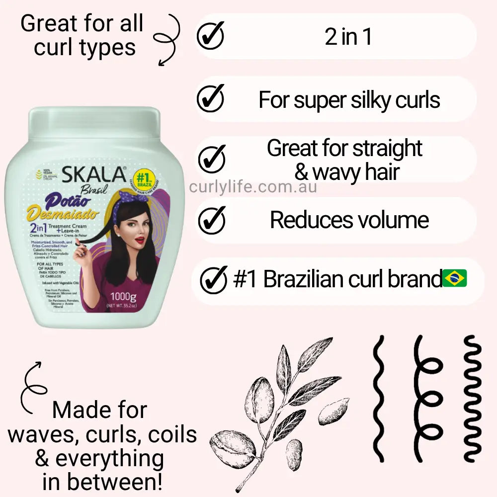 Skala Super Smooth Pot Patao Desmaiado 2 in 1 Treatment Cream & Leave-in 1000g
