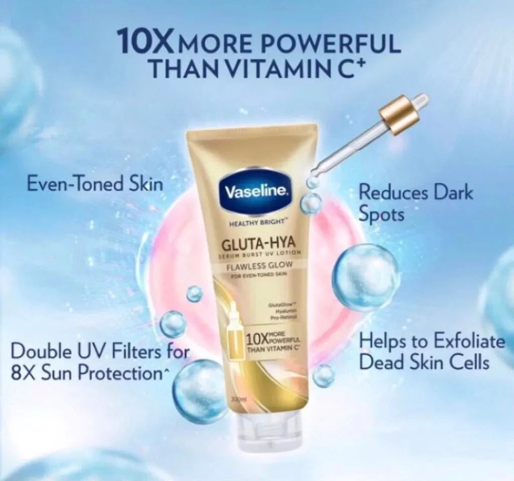 Vaseline Gluta-Hya Serum Burst Lotion Flawless Bright 330 ml