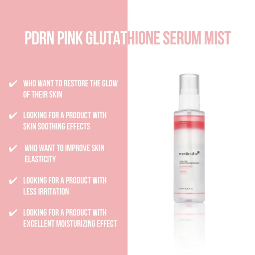 MEDICUB PDNR pink glutathione serum mist 100 Ml