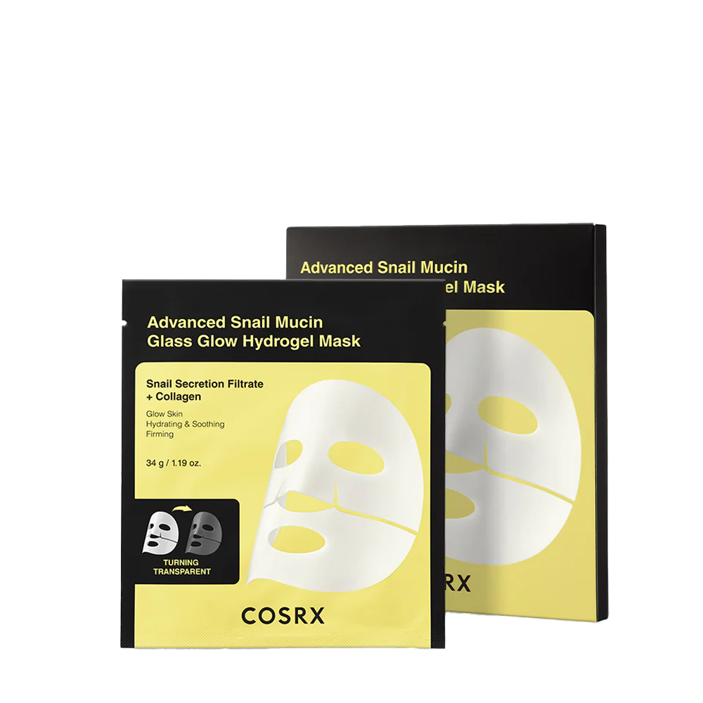 COSRX advanced snail mucin glass glow hydrogel face mask 34g
