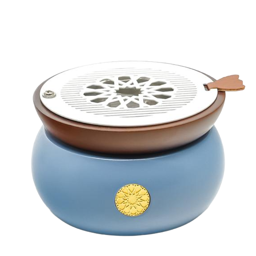 Andalusian Incense Burner - Wooden Light Blue