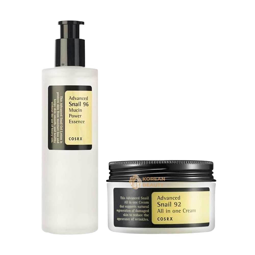 Cosrx Duo Advanced Snail 96 Mucin Power Essence & 92 All-In-One Cream Set 200ml